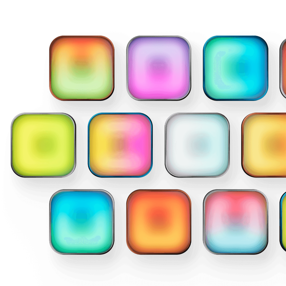 A grid of Luma's preset colour gradients